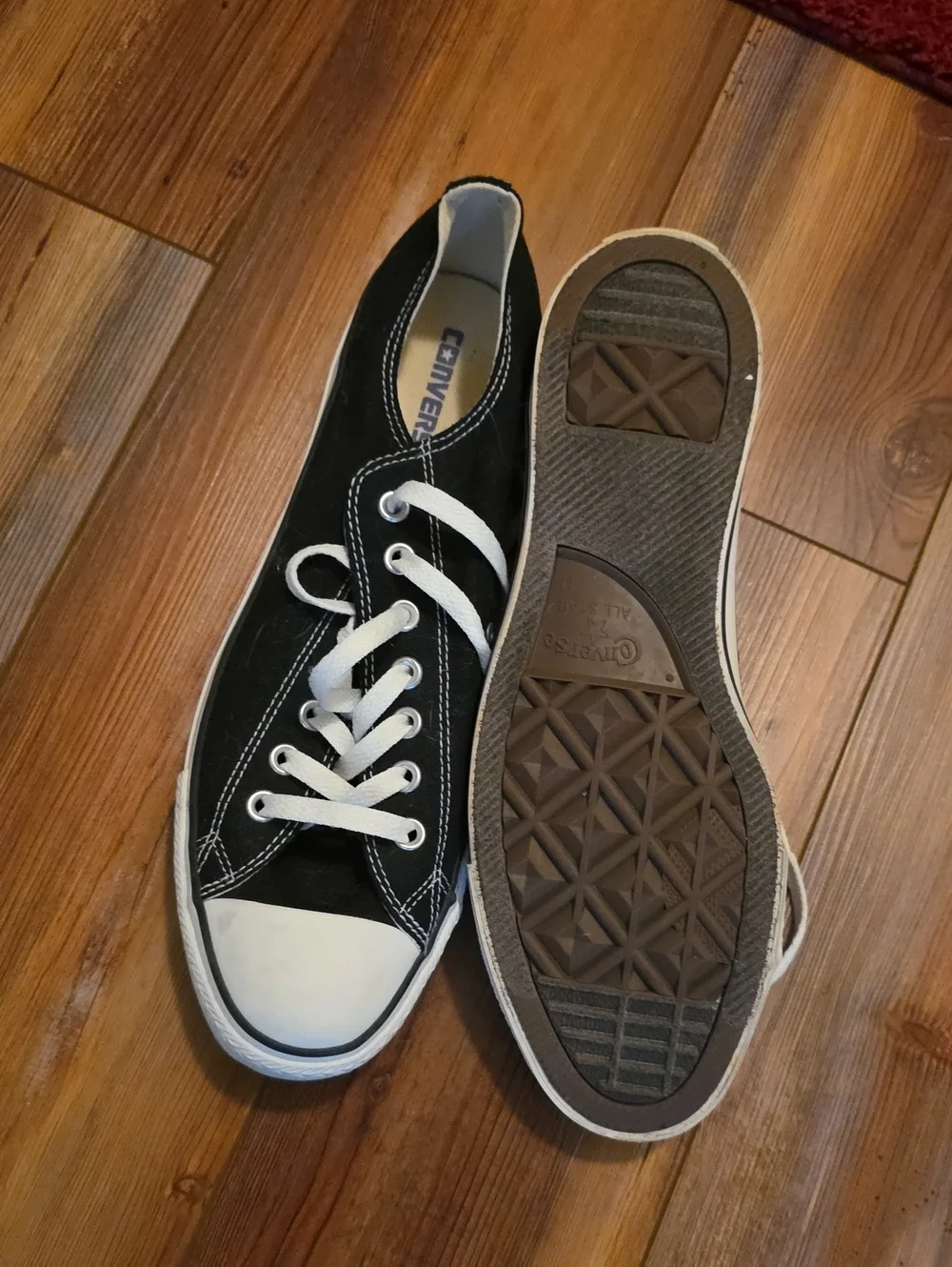 Converse Black and White Low-Top Canvas Sneakers - Picture 1 of 1